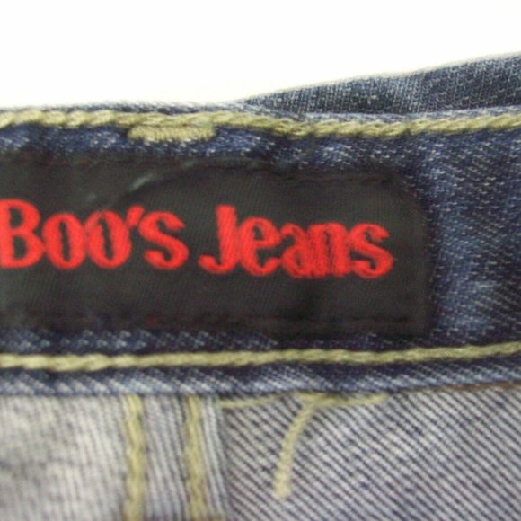 Boo's Jeans Boot Cut Mid Rise Dark Wash Women's Bl - Picture 4 of 4